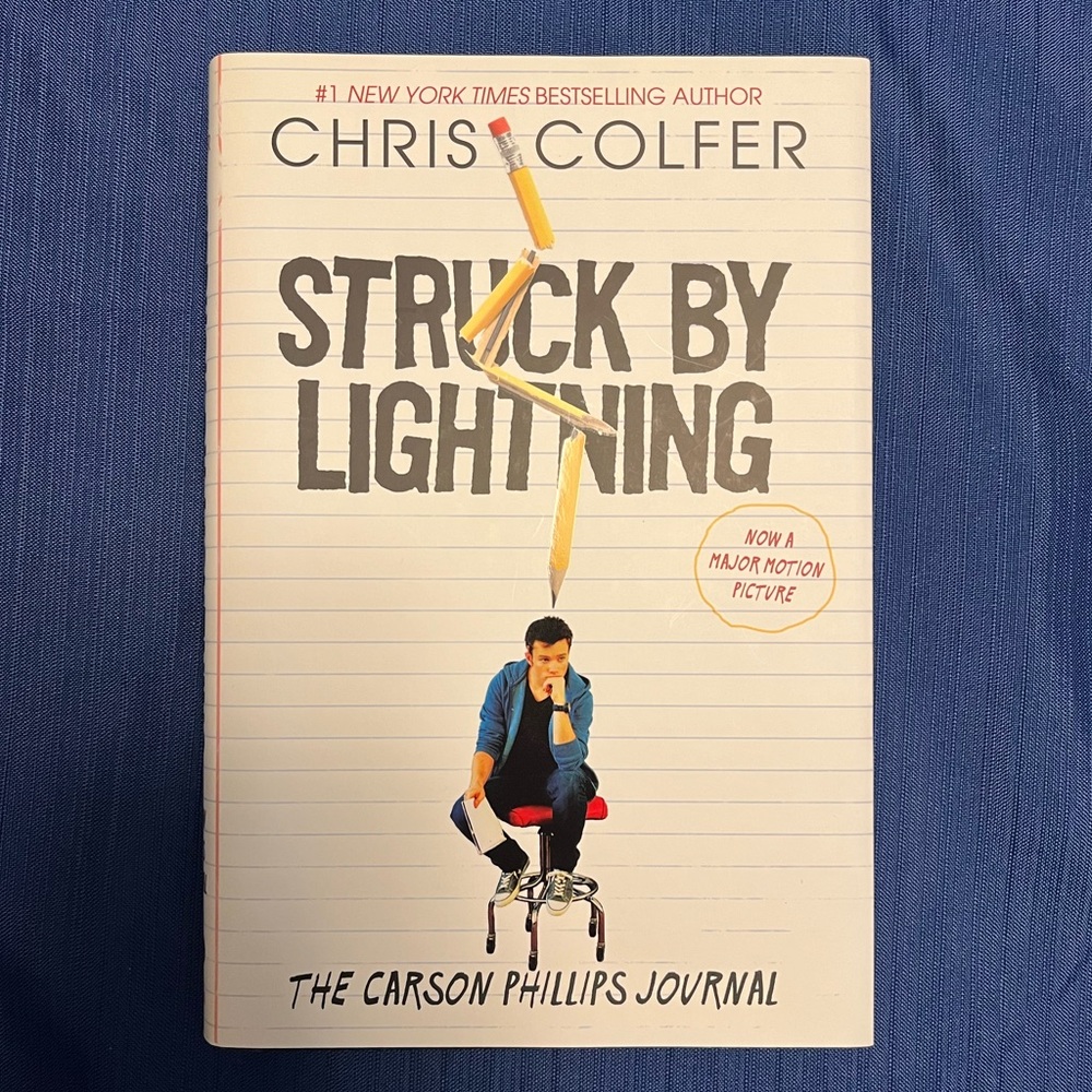 Chris Colfer Struck By Lightning book hardcover, YA Novel, glee